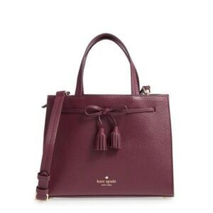 Kate Spade NY | Hayes street small isobel leather satchel in deep plum